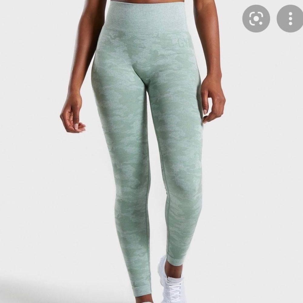 Gymshark - Camo Seamless Leggings - Green XS